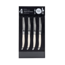 Load image into Gallery viewer, Laguiole Connoisseur 4-Piece Ivory-Colored Steak Knife Set
