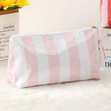 Load image into Gallery viewer, Travel Stripe Cosmetic Makeup Pouch Bag
