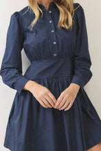 Load image into Gallery viewer, Navy Button Down Mini Dress
