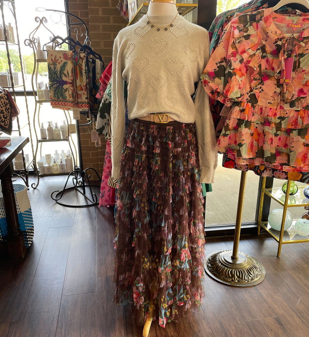 Layered Printed Skirt