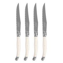 Load image into Gallery viewer, Laguiole Connoisseur 4-Piece Ivory-Colored Steak Knife Set
