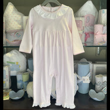 Load image into Gallery viewer, Pink/ White Striped Collared Romper
