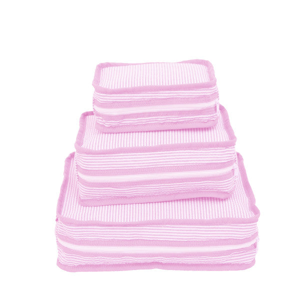 Pink Seersucker Stacking Set