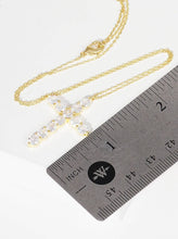 Load image into Gallery viewer, Gold Moissanite Cross Necklace
