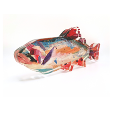 Load image into Gallery viewer, Rainbow Trout Acrylic Block
