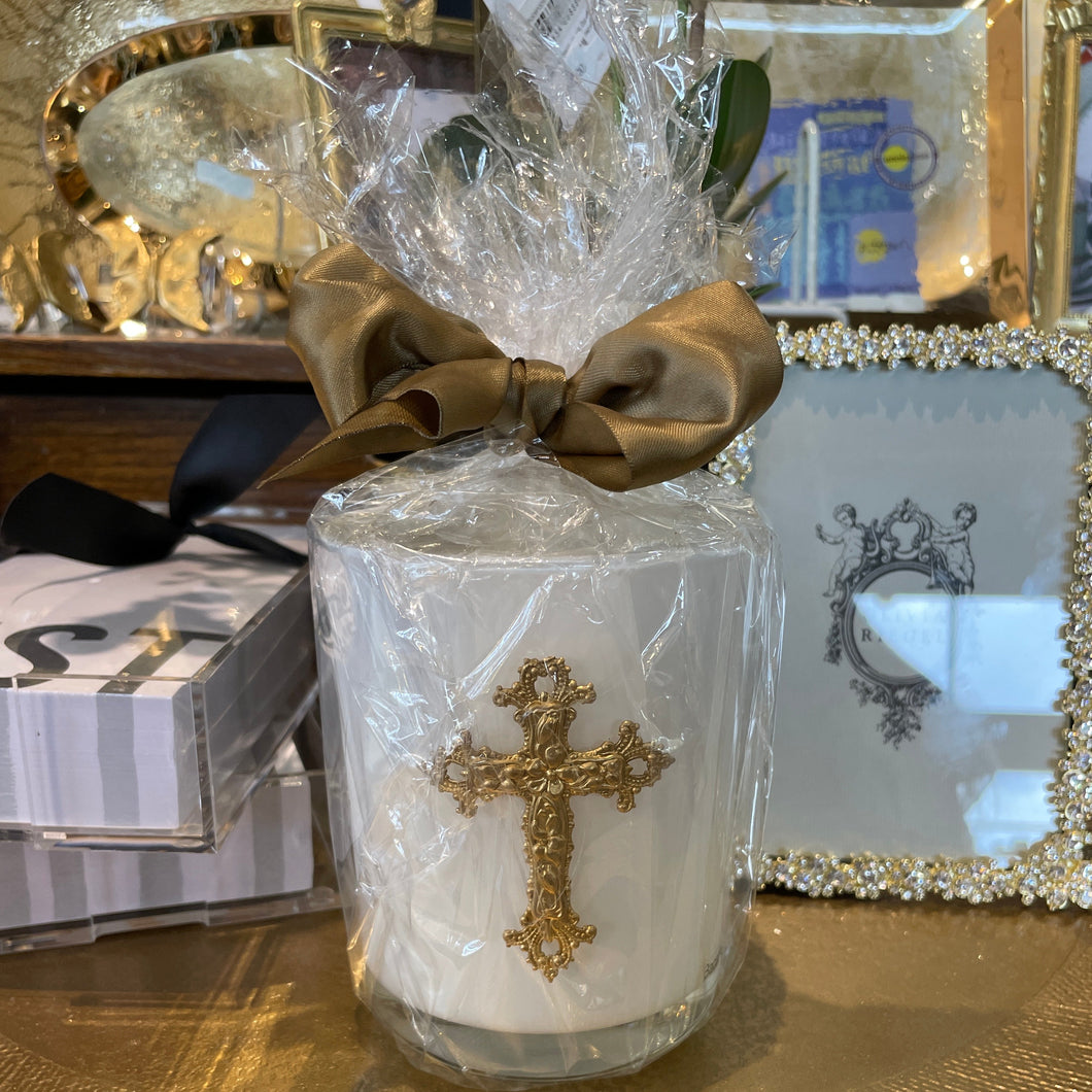 Gold Cross Candles