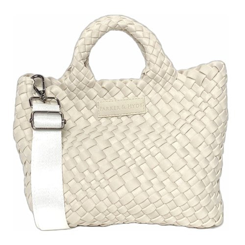 Bone Mini Woven Tote