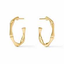 Load image into Gallery viewer, Bamboo Gold Hoop
