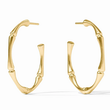 Load image into Gallery viewer, Bamboo Gold Hoop
