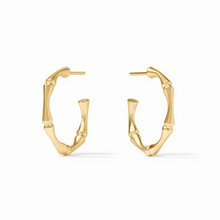 Load image into Gallery viewer, Bamboo Gold Hoop

