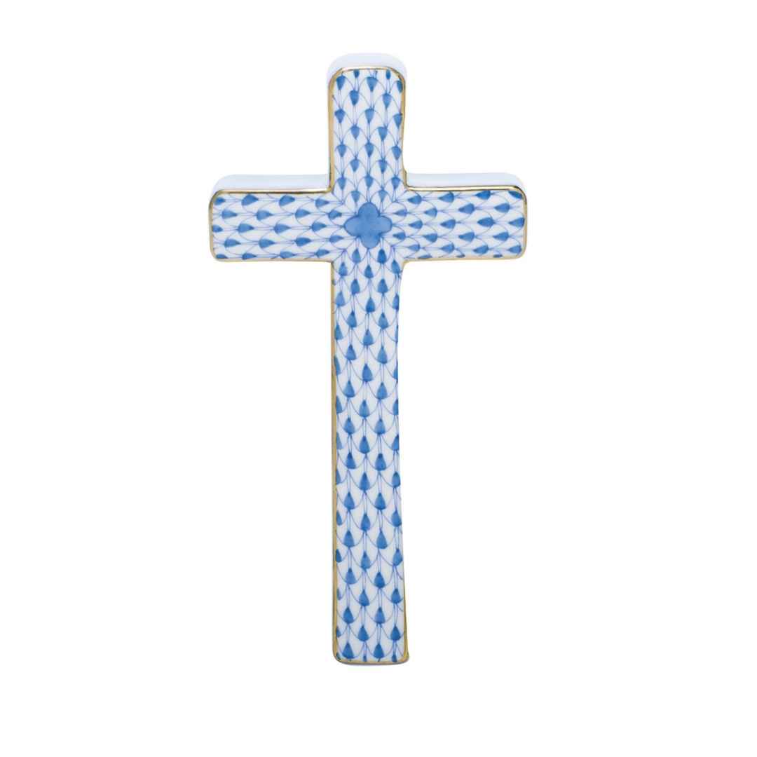Blue Fishnet Cross – Cole and Co.