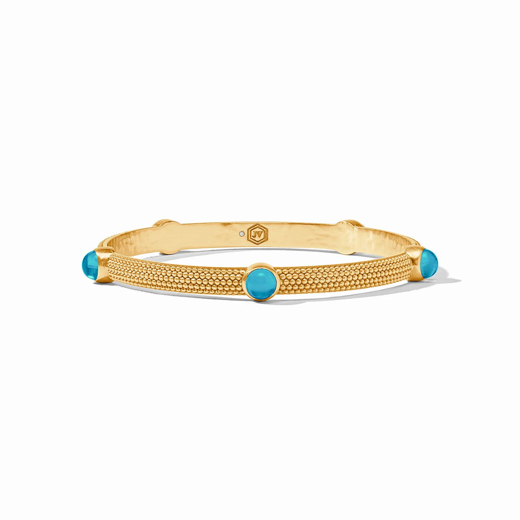 Iridescent London Blue Cabochon Bangle