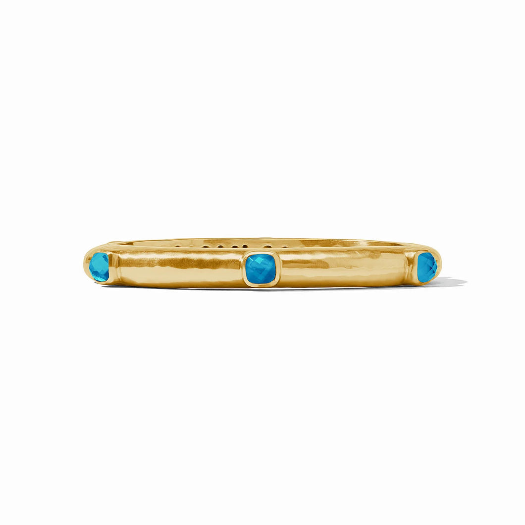 Catalina Hinge Bangle - Iridescent London Blue
