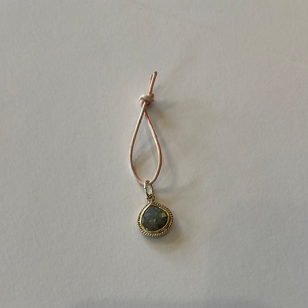 Medium Labradorite Teardrop Charm