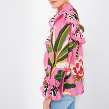 Load image into Gallery viewer, Leopard Print Floral Forest Shirt, Rose
