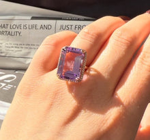 Load image into Gallery viewer, 14K Rose Gold 16.03 Carat Amethyst and Diamond Ring
