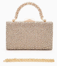 Load image into Gallery viewer, Rhinestone Top Handle Evening Box Clutch
