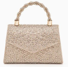 Load image into Gallery viewer, Statement Rhinestone Top Handle Clutch Bag
