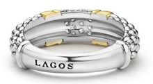 Load image into Gallery viewer, LAGOS SS/18K Signature Caviar Diamond Pave Band
