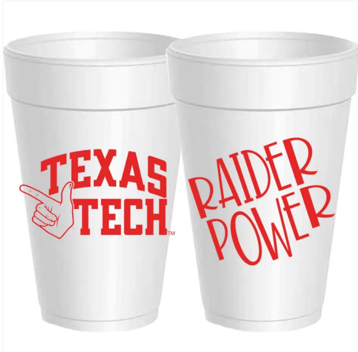 Texas Tech- Raider Power Foam Cups