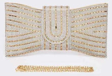 Load image into Gallery viewer, Rhinestone Bowtie Convertible Clutch
