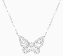 Load image into Gallery viewer, Gold Baguette Butterfly Necklace

