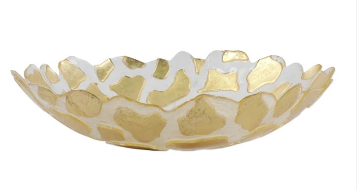 Rufolo Gold Giraffe Medium Shallow Bowl