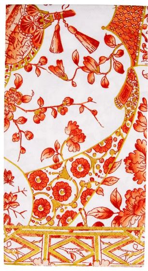 Gilded Porcelain Coral Guest Towel