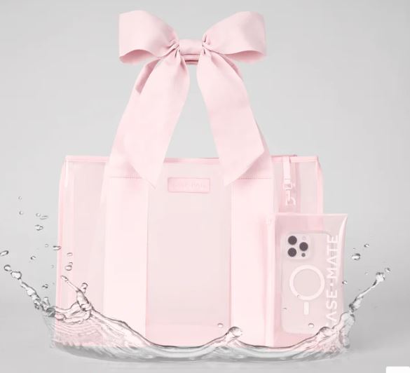 Special Edition Bow Ballet Pink Beach Tote W/Phone Pouch