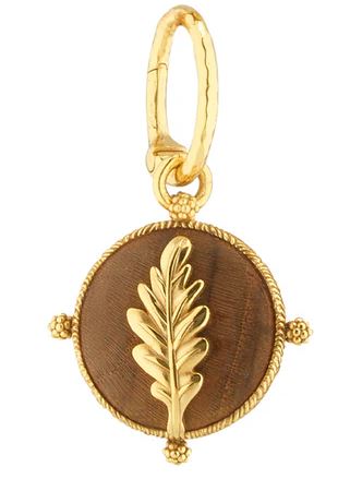 Forest Walk Oak Leaf Double Sided Pendant Teak/Gold