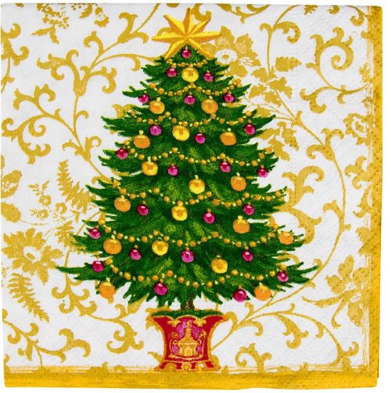 Gilded Tree Cocktail Napkin