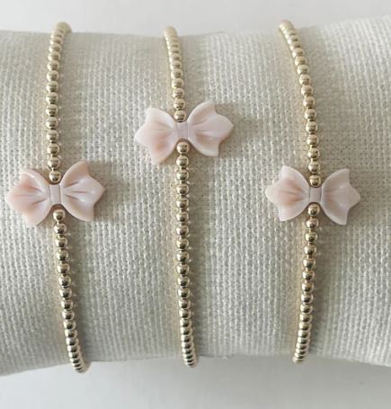 Bows and Beads Gold Bead Bracelet