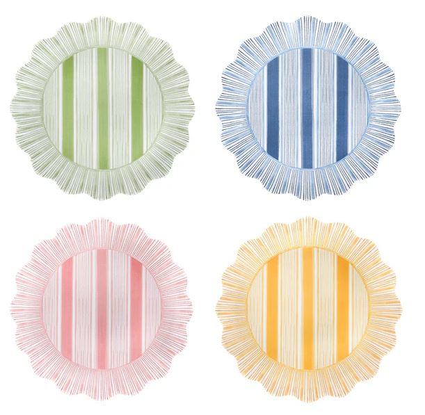 Cabana Stripe Melamine Dessert/Salad Plate S/4