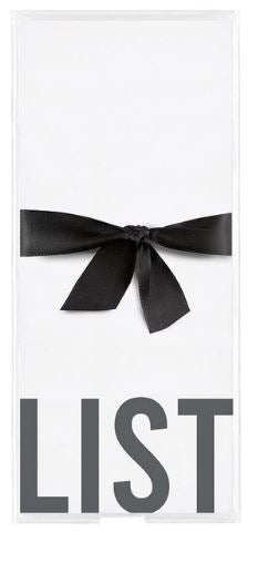 List Rectangle Notepaper With Acrylic Holder