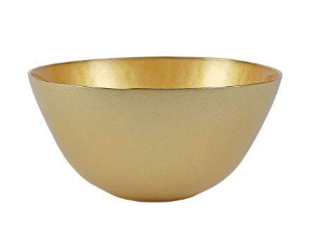 Metallic Glass Gold Deep Bowl