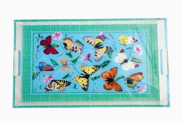 Greek Key Butterfly Acrylic Tray