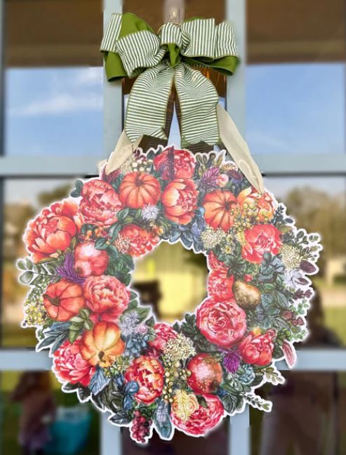 Petals and Pumpkins Door Hanger