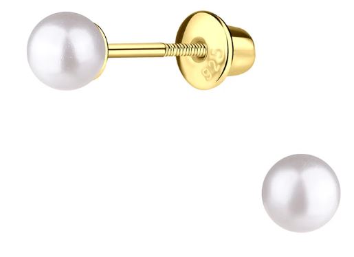 14k GPWhite Pearl Earrings