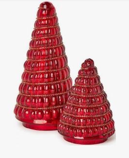 Jeweled Red Glass Trees Large – Cole and Co.