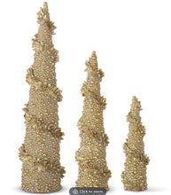 Load image into Gallery viewer, Gold Resin Garland Wrapped Bead Tree
