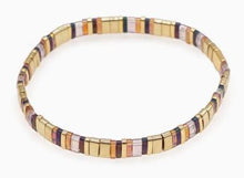 Load image into Gallery viewer, Multi Layered Tila Beads Braided Gold Bead Bracelet
