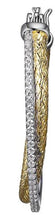 Load image into Gallery viewer, 18K YG 2MM Mesh With CZ Hoop, Oval, 2 Tone
