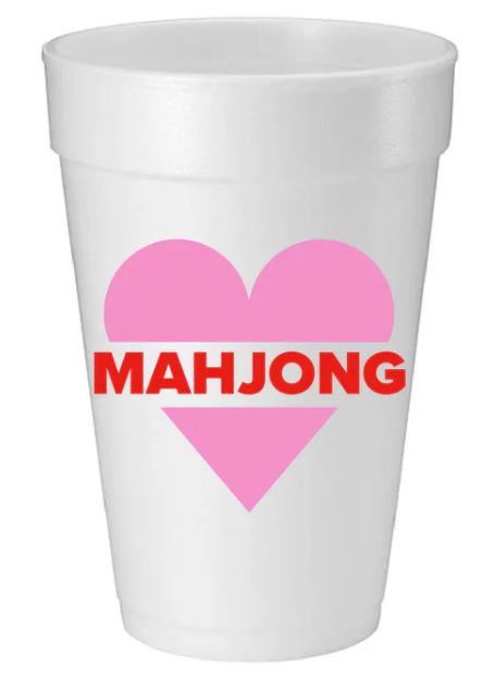 Heart Mahjong Foam Cups