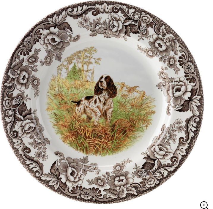 English Springer Spaniel Salad Plate