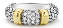 Load image into Gallery viewer, LAGOS SS/18K Signature Caviar Diamond Pave Band
