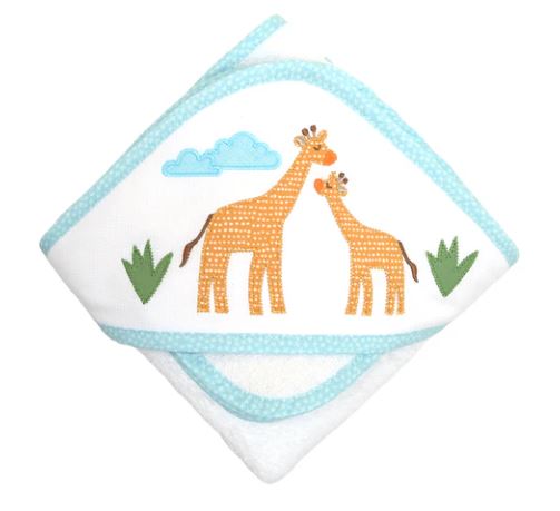 Giraffe Hooded Towel & Washcloth Set