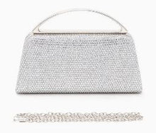 Load image into Gallery viewer, Slim Top Handle Rhinestone Box Clutch
