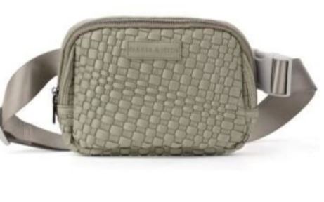 Stone Woven Belt Bag