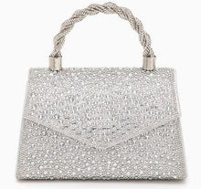Load image into Gallery viewer, Statement Rhinestone Top Handle Clutch Bag
