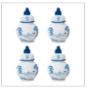 Country Estate Delft Blue Place Card Holder S/4